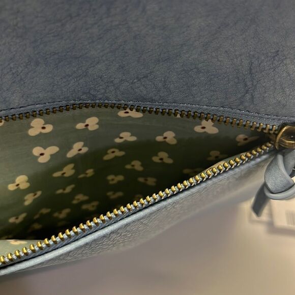 Steven by Steve Madden Blue Basketweave Shoulder Purse w/ Hanging Tassels- large - Picture 8 of 16